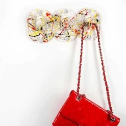 2 Cintre Triple Mural En Plexiglas Coloré - Freddie -Décoration D'intérieur 2 appendiabiti da parete triplo in plexiglass colorato design a clip freddie 15