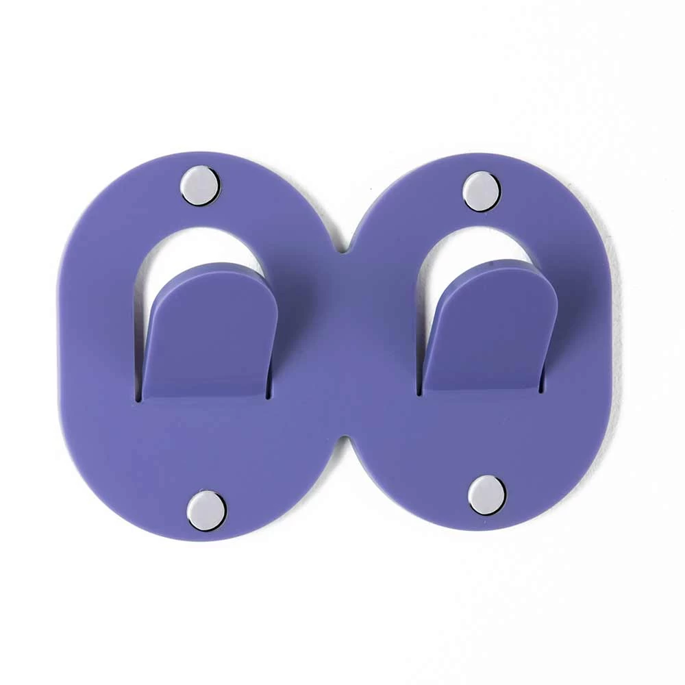 3 Cintres Muraux En Plexiglas Coloré Design Italien Double Clip - Freddie 5 3 Cintres Muraux En Plexiglas Coloré Design Italien Double Clip - Freddie – Image 3