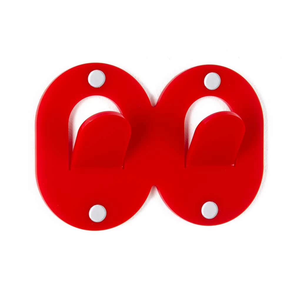 3 Cintres Muraux En Plexiglas Coloré Design Italien Double Clip - Freddie 14 3 Cintres Muraux En Plexiglas Coloré Design Italien Double Clip - Freddie – Image 12