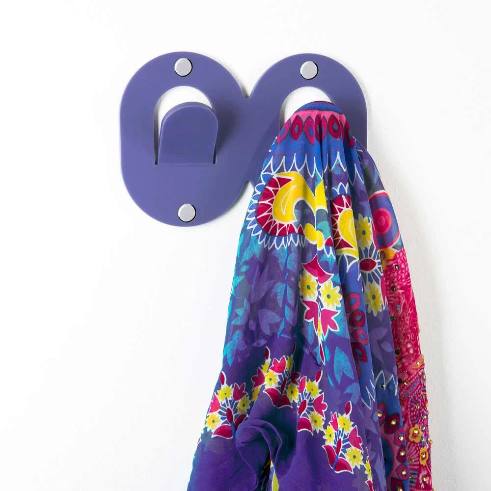 3 Cintres Muraux En Plexiglas Coloré Design Italien Double Clip - Freddie 4 3 Cintres Muraux En Plexiglas Coloré Design Italien Double Clip - Freddie – Image 2