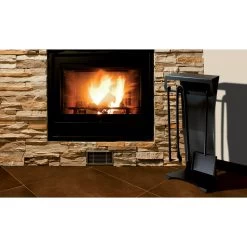 Accessoires De Cheminée En Acier Peint Made In Italy 3 Pièces - Virgil -Décoration D'intérieur accessori da camino in acciaio verniciato made in italy 3 pezzi virgilio 4