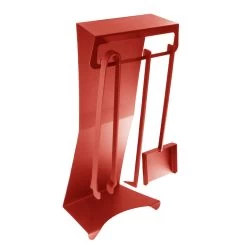 Accessoires De Cheminée En Acier Peint Made In Italy 3 Pièces - Virgil -Décoration D'intérieur accessori da camino in acciaio verniciato made in italy 3 pezzi virgilio 5