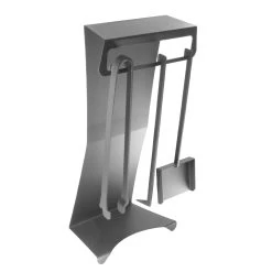 Accessoires De Cheminée En Acier Peint Made In Italy 3 Pièces - Virgil