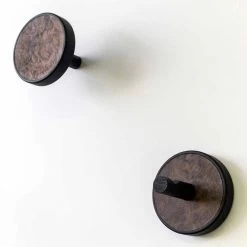 Portemanteau Mural Avec Bois Précieux De Ronce De Noyer 2 Pièces - Casimiro