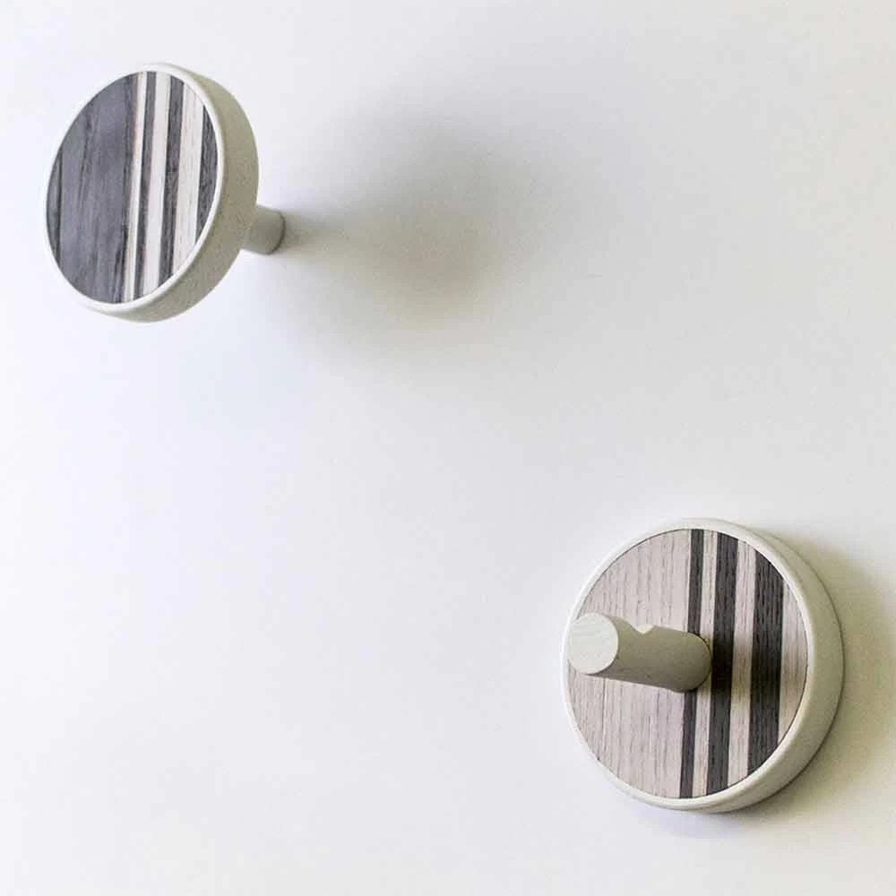 Porte-Manteau Mural En Bois De Frêne Avec Incrustations Verticales 2 Pièces - Gerusa 12 Porte-Manteau Mural En Bois De Frêne Avec Incrustations Verticales 2 Pièces - Gerusa – Image 10