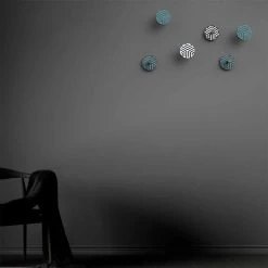 Porte-Manteau Mural En Bois De Frêne Avec Incrustations Décoratives 2 Pièces - Lemme -Décoration D'intérieur appendiabiti a muro in legno di frassino nero con intarsi 2 pezzi lemme 12