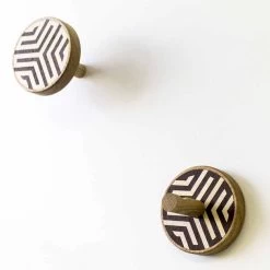 Porte-Manteau Mural En Bois De Frêne Avec Incrustations Décoratives 2 Pièces - Lemme