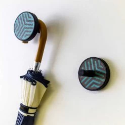 Porte-Manteau Mural En Bois De Frêne Avec Incrustations Décoratives 2 Pièces - Lemme -Décoration D'intérieur appendiabiti a muro in legno di frassino nero con intarsi 2 pezzi lemme 4