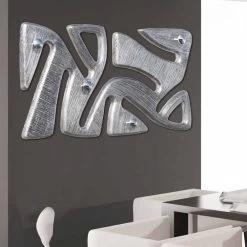 Porte Manteau Mural Moderne Avec Décoration En Feuille D'argent Holt