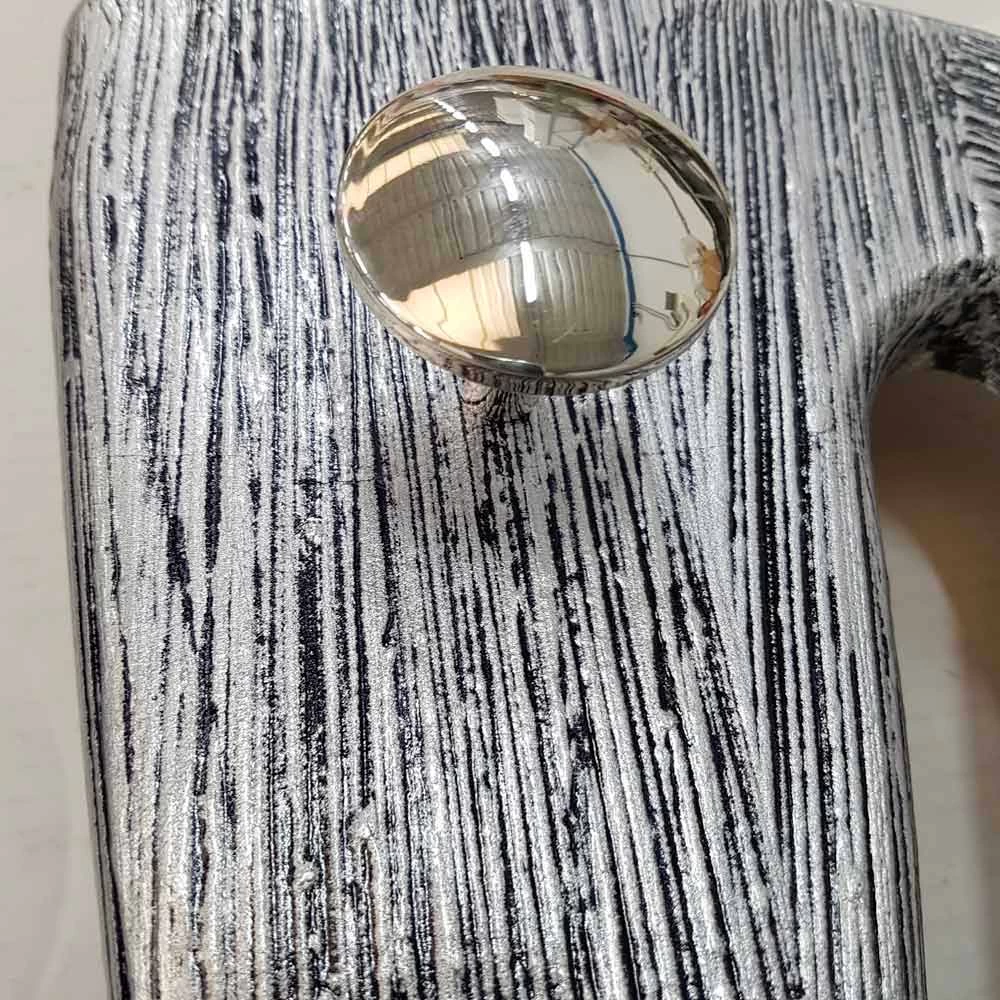 Porte Manteau Mural Moderne Avec Décoration En Feuille D'argent Holt 6 Porte Manteau Mural Moderne Avec Décoration En Feuille D'argent Holt – Image 4