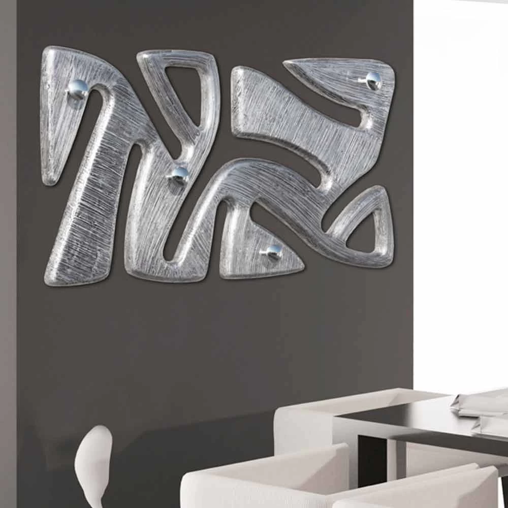 Porte Manteau Mural Moderne Avec Décoration En Feuille D'argent Holt 3 Porte Manteau Mural Moderne Avec Décoration En Feuille D'argent Holt