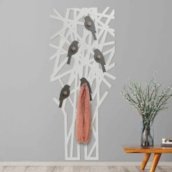 Porte-manteau Mural En Bois Coloré Au Design Moderne - Alberuccell -Décoration D'intérieur appendiabiti da muro in legno colorato dal design moderno alberuccell 4