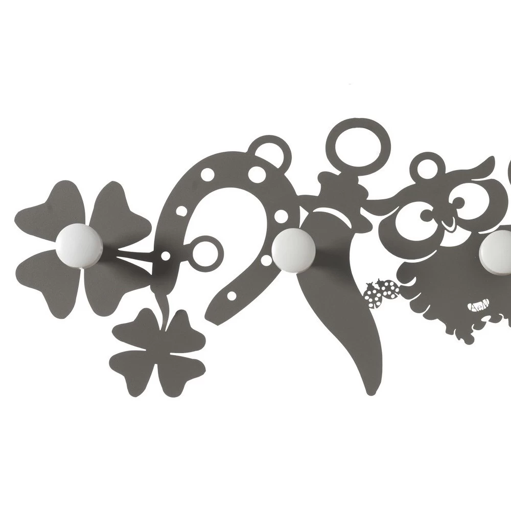 Portemanteau Mural En Fer Design Avec Porte-bonheur - Tibio 4 Portemanteau Mural En Fer Design Avec Porte-bonheur - Tibio – Image 2