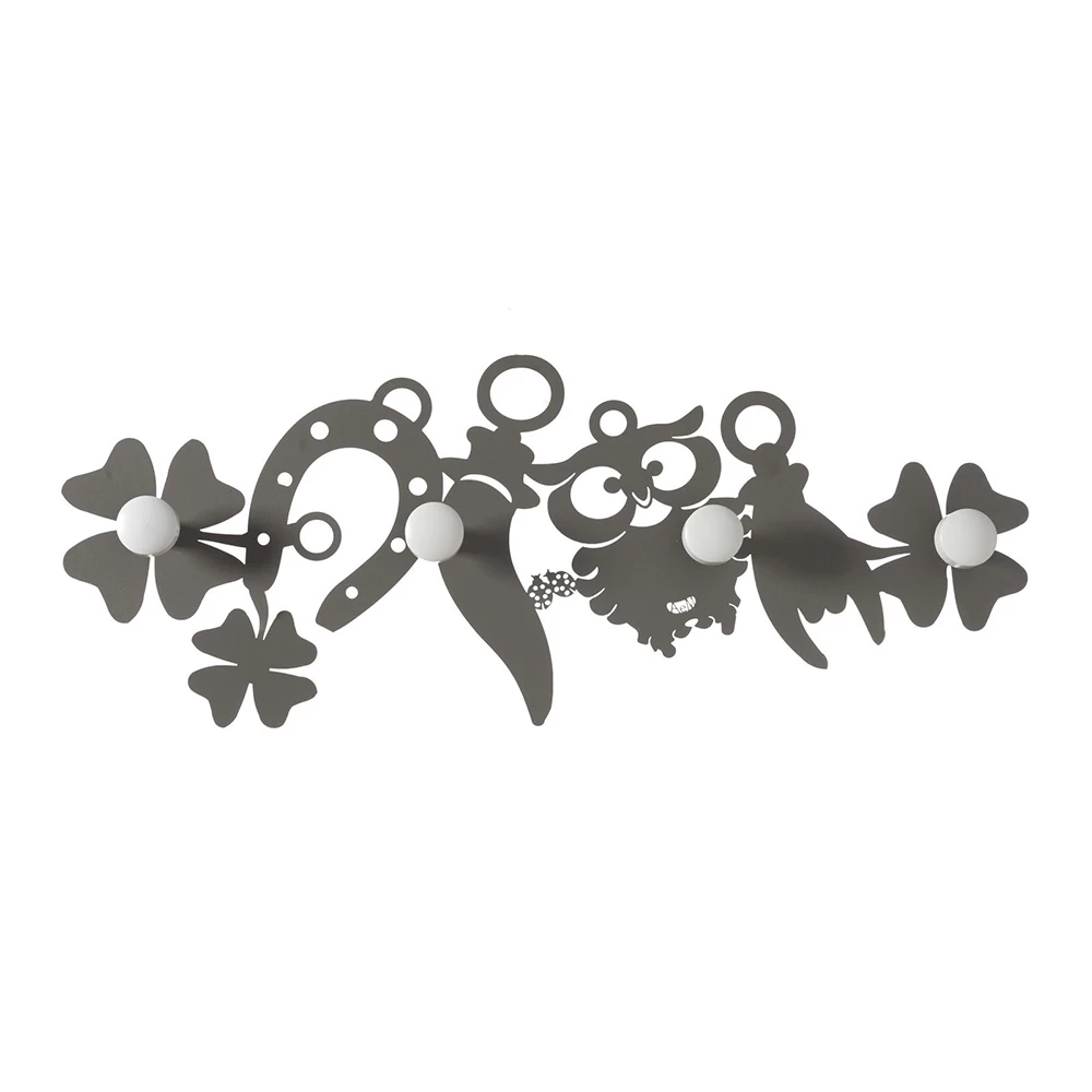 Portemanteau Mural En Fer Design Avec Porte-bonheur - Tibio 3 Portemanteau Mural En Fer Design Avec Porte-bonheur - Tibio