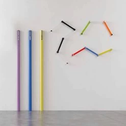 Porte-manteau Mural En MDF Laqué De Haute Qualité Fabriqué En Italie - Mercurio -Décoration D'intérieur appendiabiti da parete in mdf laccato con doppio gancio made in italy mercurio 10