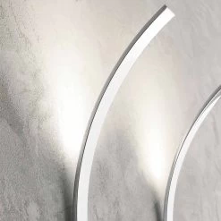 Porte-manteau Mural En Métal Avec 2 Crochets Et Lumière LED Made In Italy - Osmio -Décoration D'intérieur appendiabiti da parete in metallo con 2 ganci e luce led made in italy osmio 2