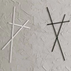 Porte-manteau Mural En Métal Peint Avec 5 Chevilles Made In Italy - Olmium -Décoration D'intérieur appendiabiti da parete in metallo verniciato con 5 pioli made in italy olmio 6