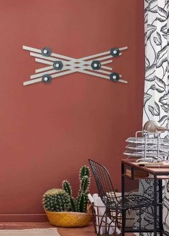 Porte-manteau Mural Design Moderne En Bois Laqué Coloré - Picassino -Décoration D'intérieur appendiabiti da parete moderno di design in legno laccato colorato picassino 4