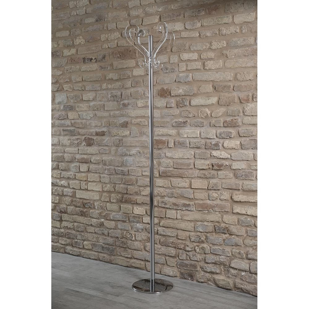 Portemanteau 4 Bras Acier Et Acrylique Transparent - Gloriano 4 Portemanteau 4 Bras Acier Et Acrylique Transparent - Gloriano – Image 2