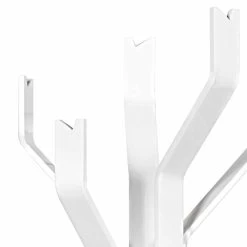 Portemanteau De Design Moderne Blanc Avec 5 Crochets Andrea -Décoration D'intérieur appendiabiti da terra bianco a 5 ganci andrea design moderno 2