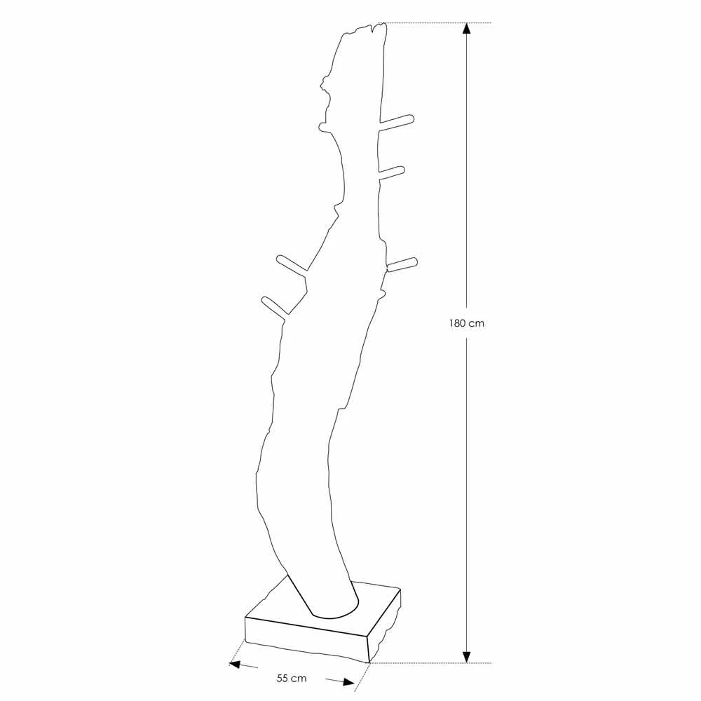 Portemanteau Avec Structure Et Patères En Teck Massif - Sapin 8 Portemanteau Avec Structure Et Patères En Teck Massif - Sapin – Image 6