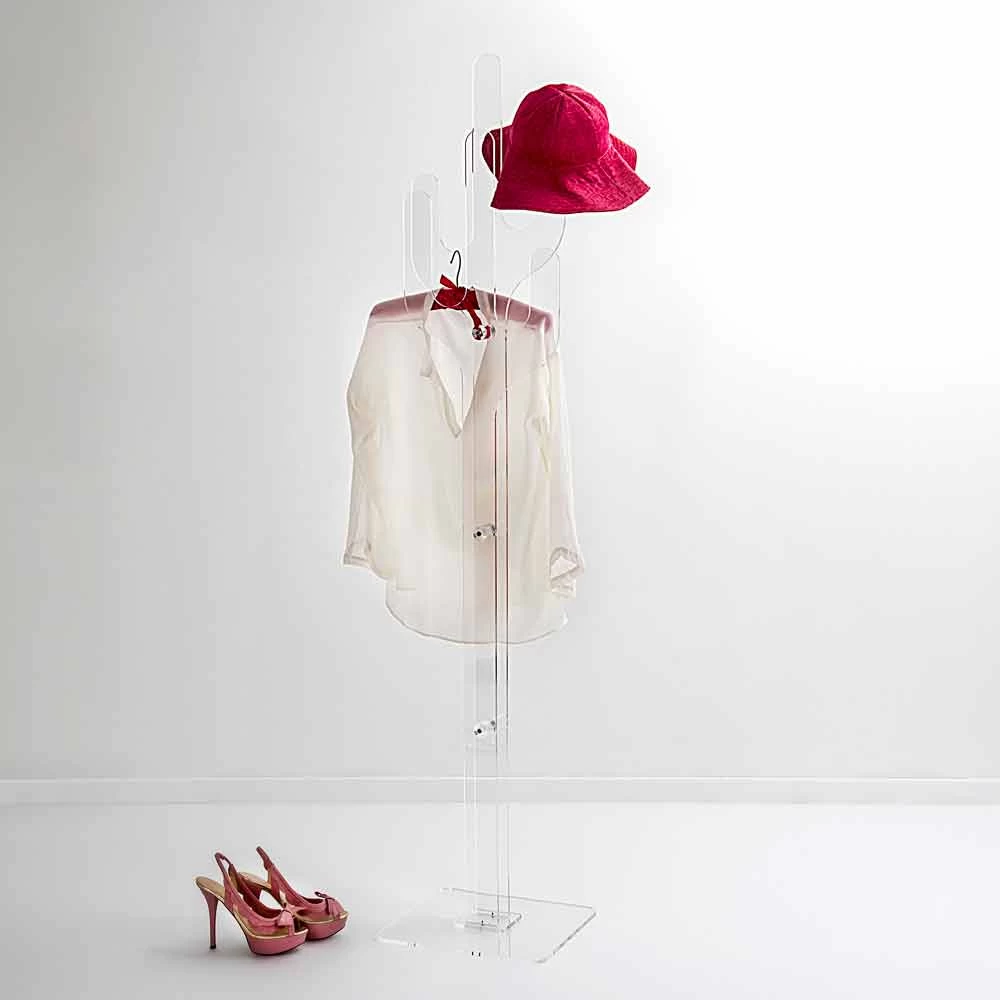 Portemanteau De Design Moderne Transparent Cactus, Fait En Italie 5 Portemanteau De Design Moderne Transparent Cactus, Fait En Italie – Image 3