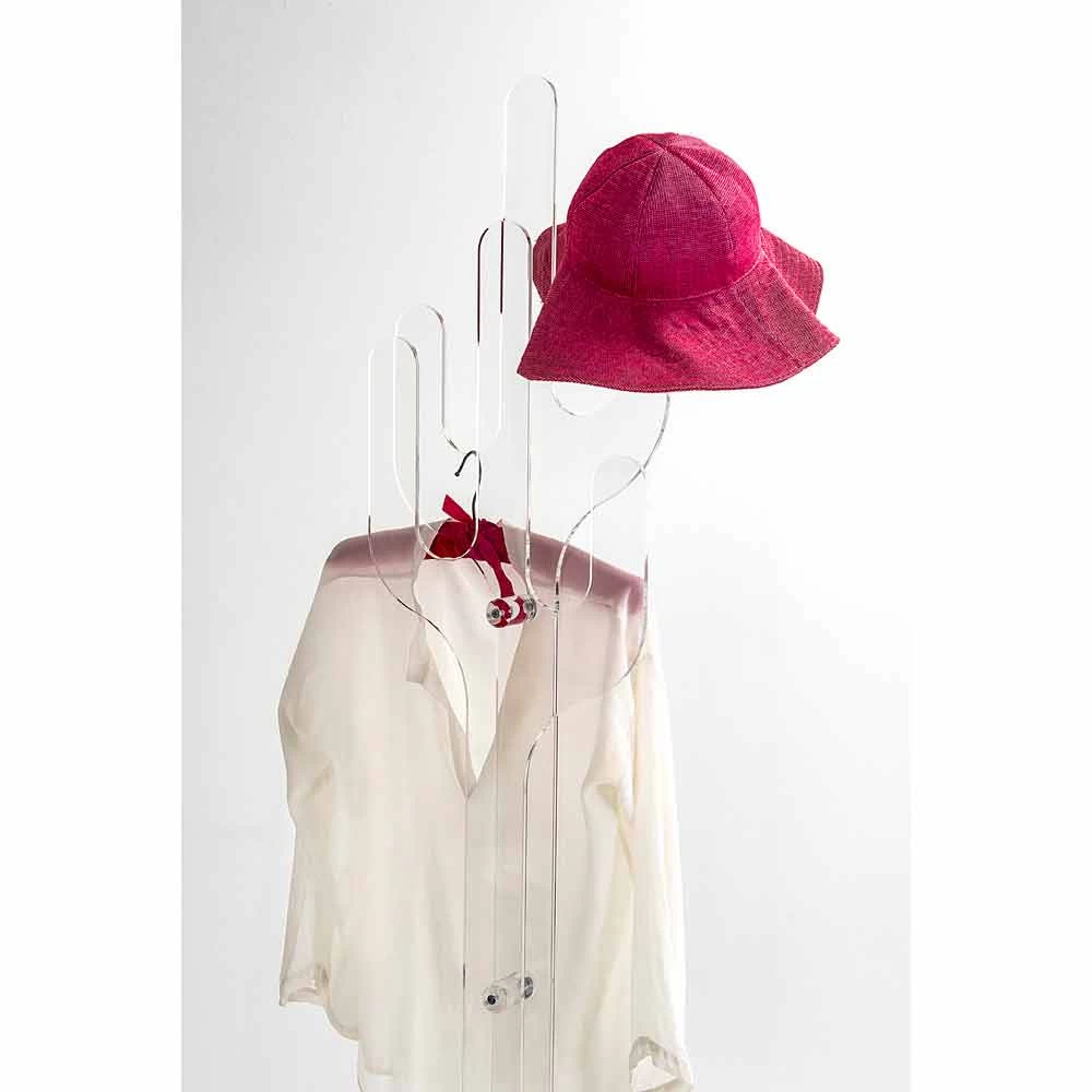 Portemanteau De Design Moderne Transparent Cactus, Fait En Italie 6 Portemanteau De Design Moderne Transparent Cactus, Fait En Italie – Image 4