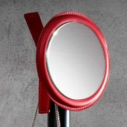 Portemanteau Design Moderne En Cuir Régénéré Made Italy - Ercole -Décoration D'intérieur appendiabiti da terra di moderno design in cuoio rigenerato made italy ercole 23