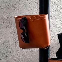 Portemanteau Design Moderne En Cuir Régénéré Made Italy - Ercole -Décoration D'intérieur appendiabiti da terra di moderno design in cuoio rigenerato made italy ercole 25