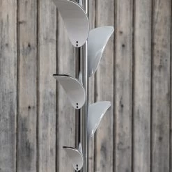 Portemanteau Acier Et 8 Crochets Acrylique Blanc - Makete -Décoration D'intérieur appendiabiti da terra in acciaio e 8 ganci in acrilico bianco makete 3