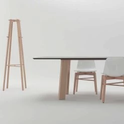 Porte-manteau En Bois Naturel Ou Blanc De Conception Moderne - Langoustine -Décoration D'intérieur appendiabiti da terra in legno naturale o bianco di design moderno langoustine 4