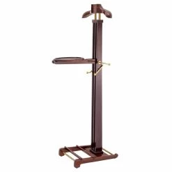 Porte-manteau Moderne Avec Structure En Acajou Et Laiton - Modène -Décoration D'intérieur appendiabiti da terra moderno con struttura in legno di mogano e ottone modena 2