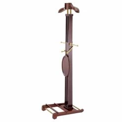 Porte-manteau Moderne Avec Structure En Acajou Et Laiton - Modène -Décoration D'intérieur appendiabiti da terra moderno con struttura in legno di mogano e ottone modena 3