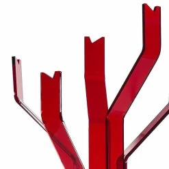 Portemanteau De Design Moderne Rouge Avec 5 Crochets Andrea -Décoration D'intérieur appendiabiti da terra rosso a 5 ganci andrea design moderno 2
