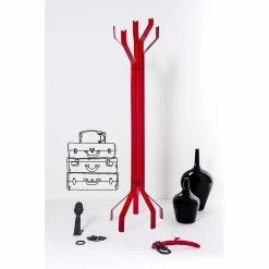 Portemanteau De Design Moderne Rouge Avec 5 Crochets Andrea