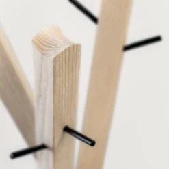 Porte-manteau En Frêne Massif Avec Chevilles En Métal Fabriqué En Italie - Bienna -Décoration D'intérieur appendiabiti in frassino massello con pioli in metallo made in italy bienna 5