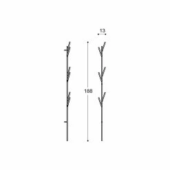 Porte-manteau De Sol Design Moderne En Métal Blanc Ou Chromé - Kottac -Décoration D'intérieur attaccapanni da terra di design moderno in metallo bianco o cromo kottac 6