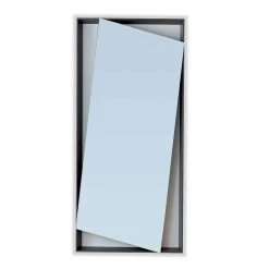Bonaldo Hang Miroir Mural De Design Bois Laqué H185cm Fait En Italie