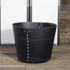 Sac De Support En Bois De Conception Moderne En Cuir Platon 100% Made In Italy