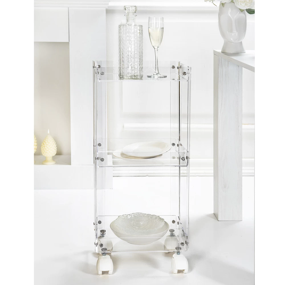 Chariot Alimentaire En Plexiglas Transparent Made In Italy - Galatius 5 Chariot Alimentaire En Plexiglas Transparent Made In Italy - Galatius – Image 3