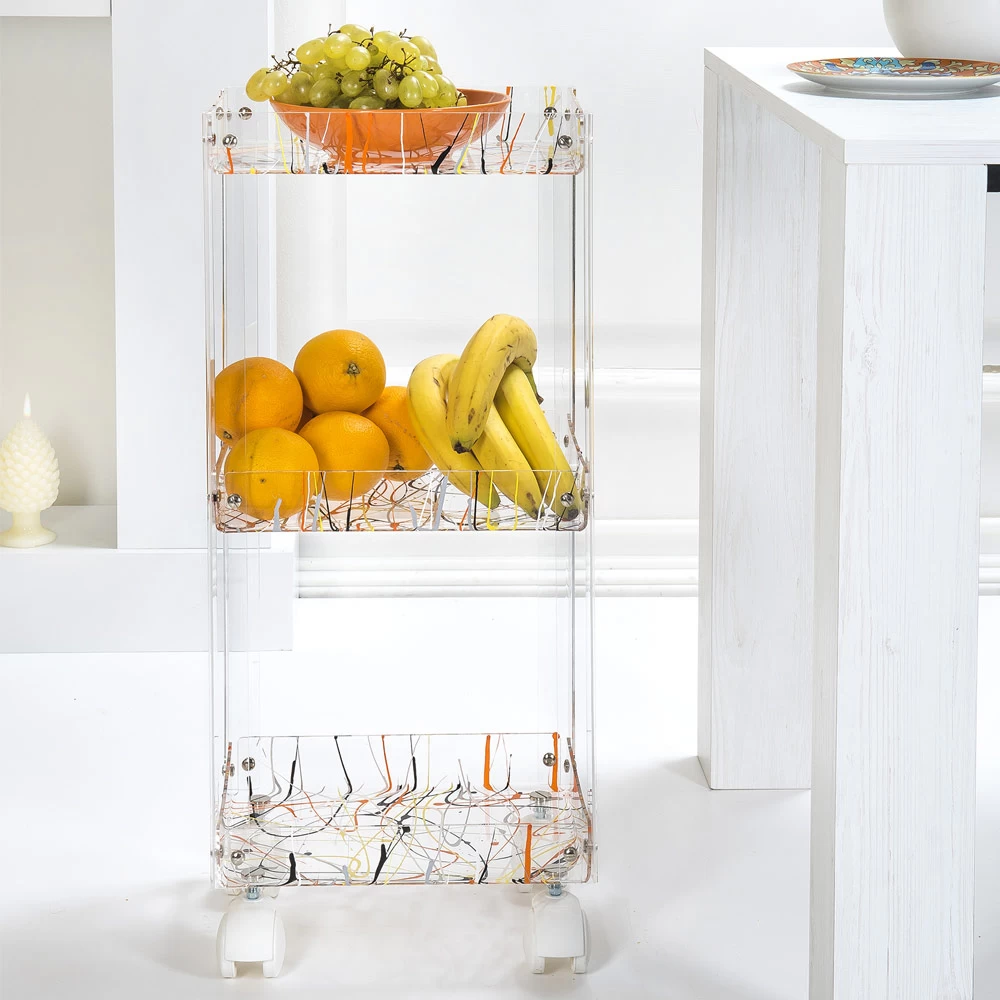 Chariot Alimentaire En Plexiglas Transparent Made In Italy - Galatius 8 Chariot Alimentaire En Plexiglas Transparent Made In Italy - Galatius – Image 6