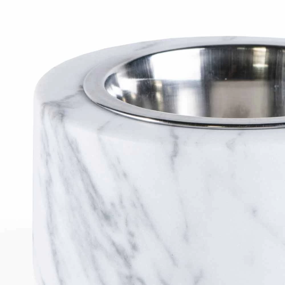 Bol Pour Chiens Et Chats En Marbre Blanc De Carrare Fabriqué En Italie - Ciotta 4 Bol Pour Chiens Et Chats En Marbre Blanc De Carrare Fabriqué En Italie - Ciotta – Image 2