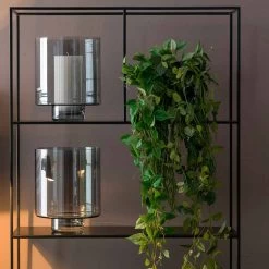 Composition De 3 Vases Décoratifs En Céramique Décorée Et Verre Fumé - Monile -Décoration D'intérieur composizione di vasi decorativi in ceramica decorata e vetro fume monile 2