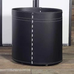 Porte-bois En Cuir Astra Moderne 100% Fabriqué En Italie