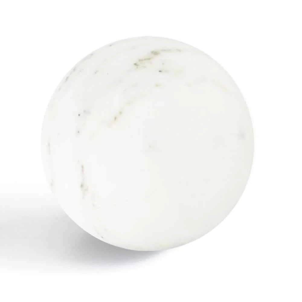 Presse-papier Sphère Moderne En Marbre Blanc Satiné Italien, 2 Pièces - Sphère 3 Presse-papier Sphère Moderne En Marbre Blanc Satiné Italien, 2 Pièces - Sphère