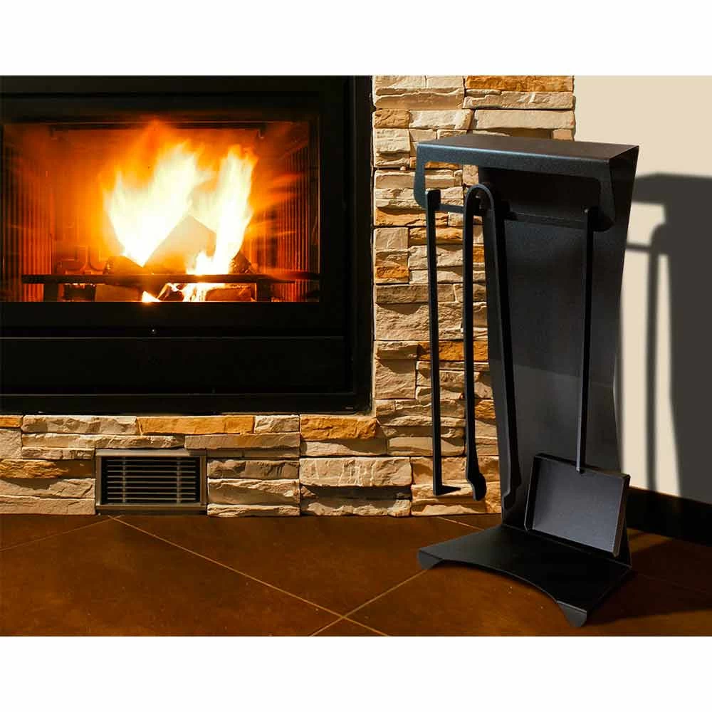 Ensemble De 4 Outils De Cheminée En Acier Design Made In Italy - Chandler 4 Ensemble De 4 Outils De Cheminée En Acier Design Made In Italy - Chandler – Image 2