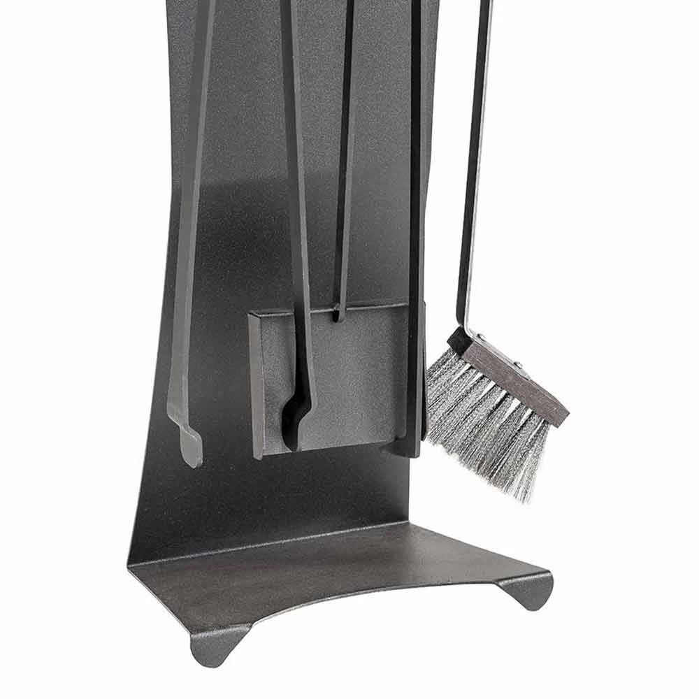 Ensemble De 4 Outils De Cheminée En Acier Design Made In Italy - Chandler 6 Ensemble De 4 Outils De Cheminée En Acier Design Made In Italy - Chandler – Image 4