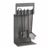 Ensemble De 4 Outils En Acier Noir Pour La Cheminée Made In Italy - Rachel -Décoration D'intérieur insieme di 4 strumenti in acciaio nero per il camino made in italy rachel