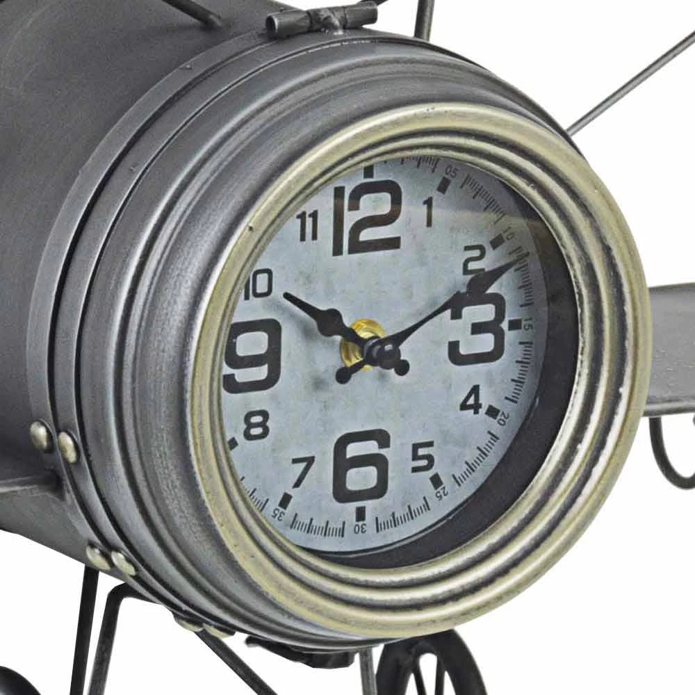 Horloge Murale En Forme D'avion En Acier Et Verre Homemotion - Plano 4 Horloge Murale En Forme D'avion En Acier Et Verre Homemotion - Plano – Image 2