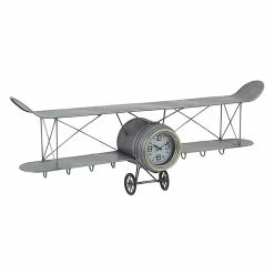 Horloge Murale En Forme D'avion En Acier Et Verre Homemotion - Plano